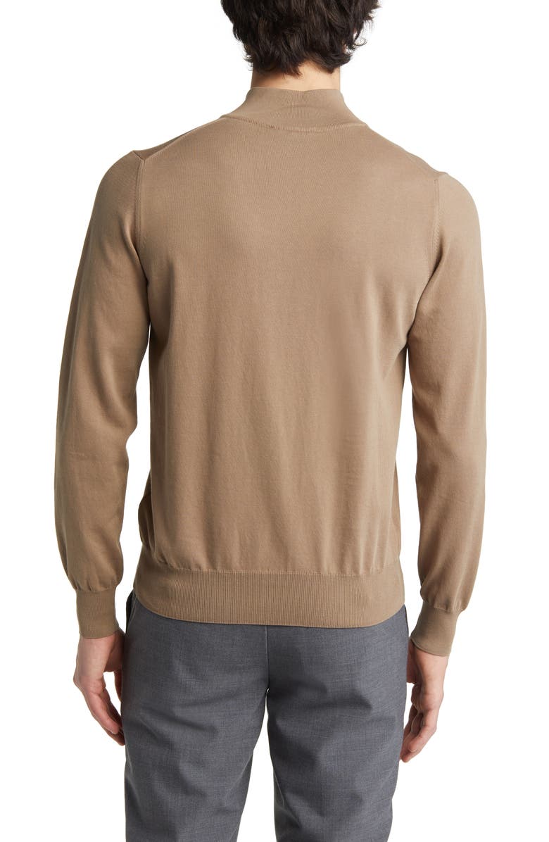 Canali Quarter Zip Mock Neck Sweater, Alternate, color, 