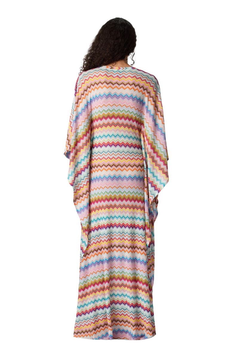 Missoni Long Caftan Cover-up With Micro Pixel-effect Zigzag Pattern, Alternate, color, Multicoloured