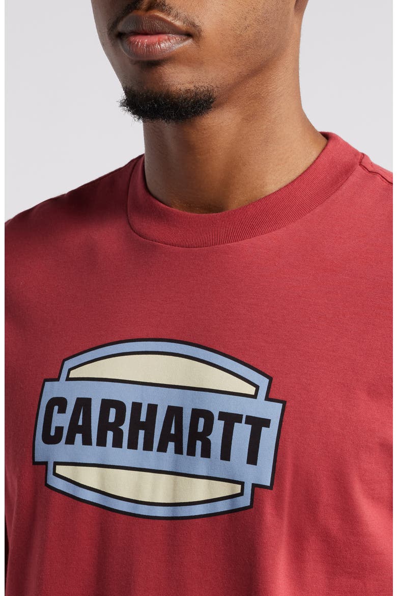 Press Script Organic Cotton Graphic T-Shirt, Alternate, color, TUSCANY