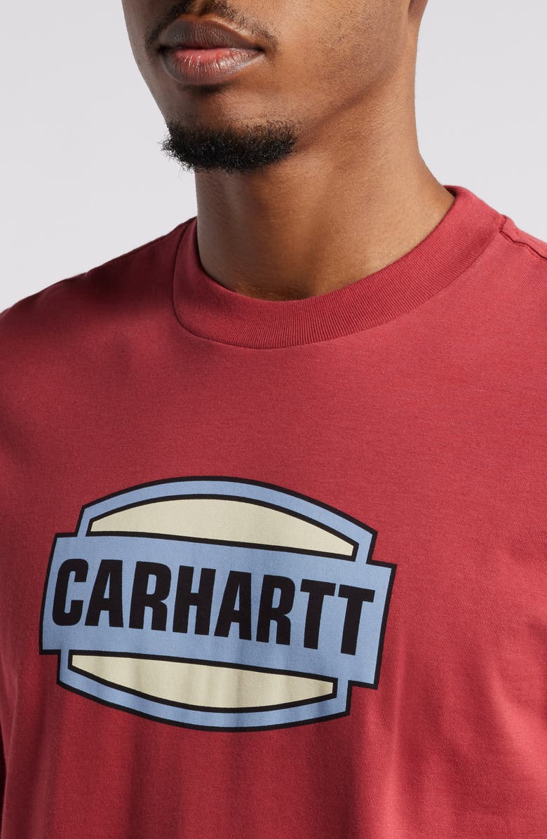 Carhartt Work In Progress Press Script Organic Cotton Graphic T-Shirt, Alternate, color,