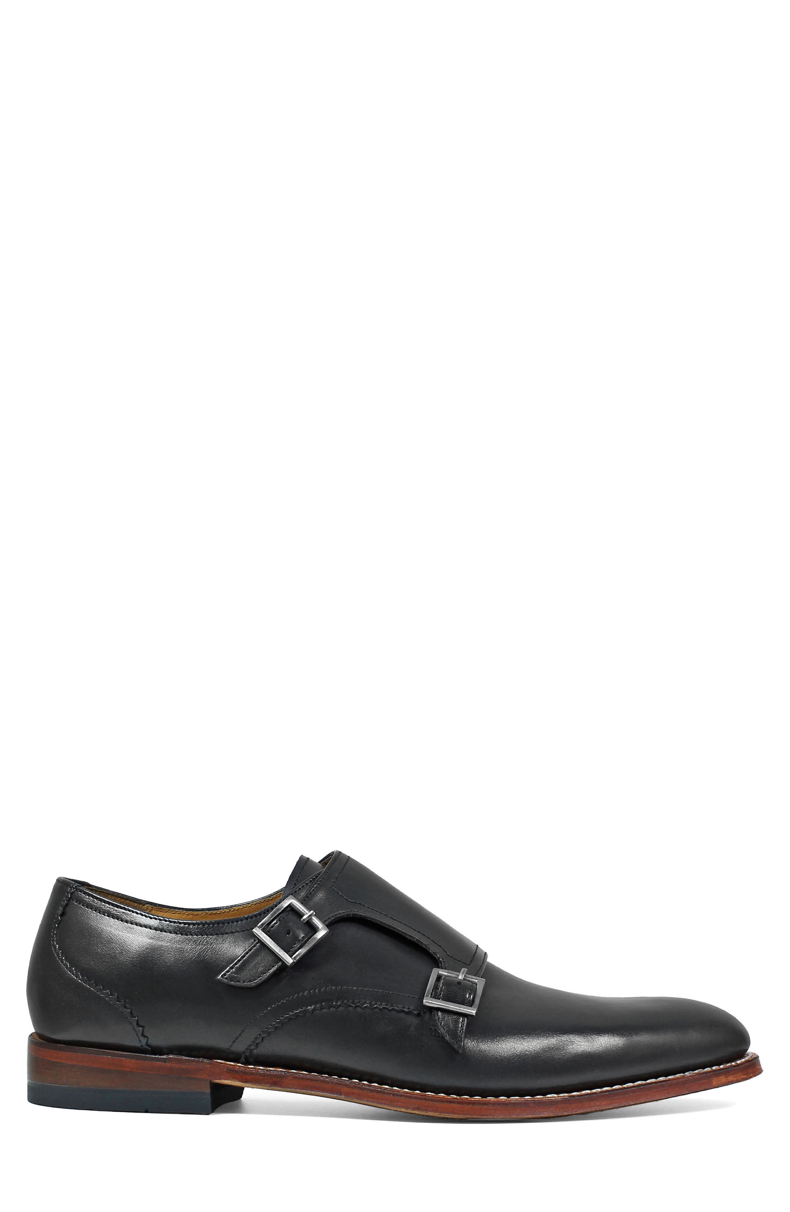 Stacy Adams M2 Plain Toe Double Strap Monk Shoe, Alternate, color, 
