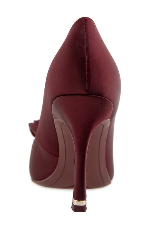 Kenneth Cole Romi Rosette Pointed Toe Pump In Burgundy