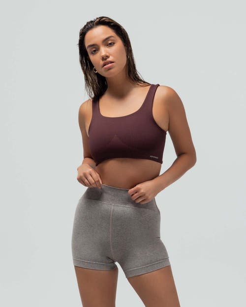Reformer Clean Finish Compression Bra In Burgundy