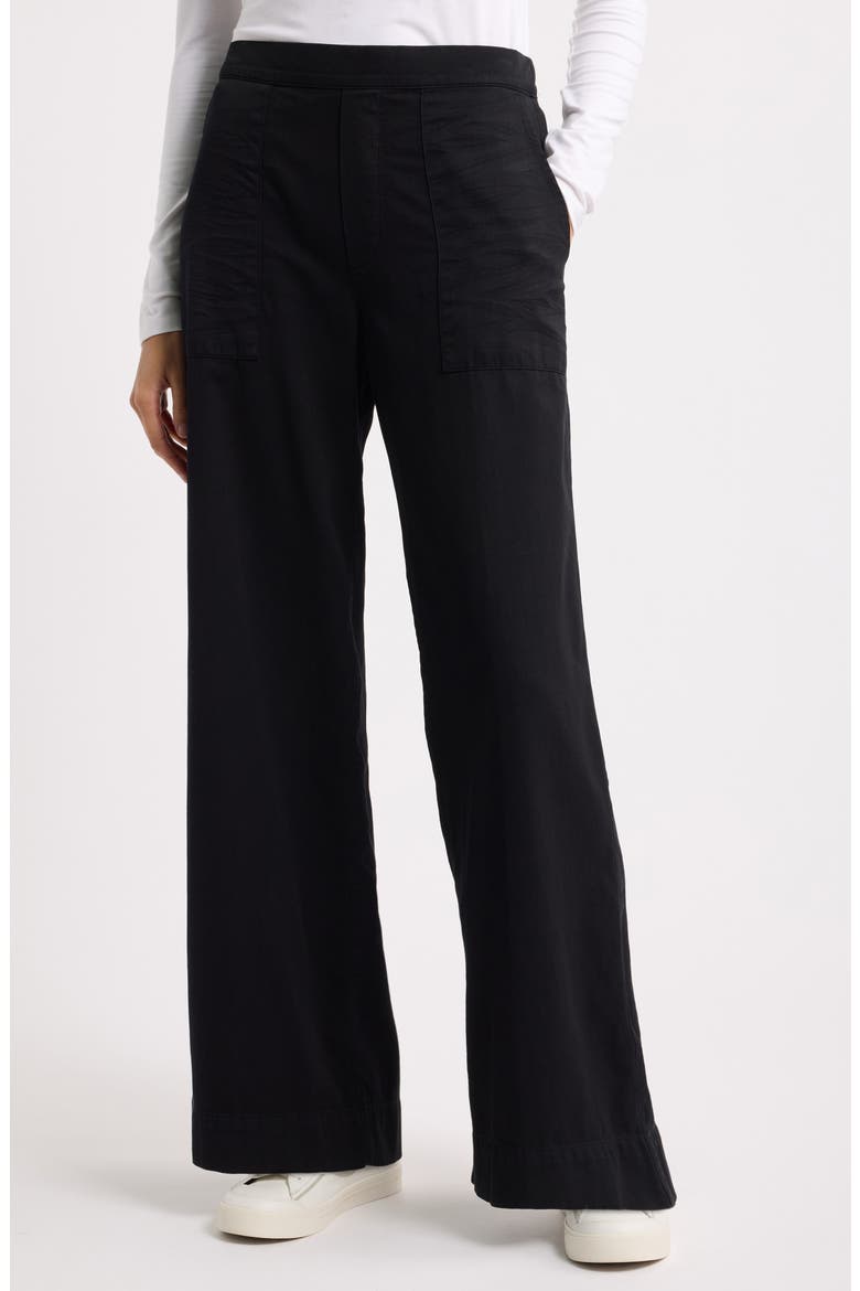 Madeline High Waist Wide Leg Jeans, Main, color, BLACK DENIM
