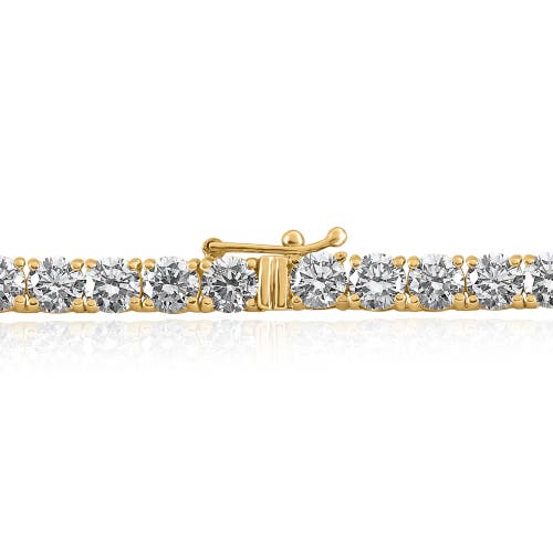 Bliss Diamond 29 Ct Diamond Tennis Necklace 14k Gold 16" Lab Grown In 14k Yellow Gold