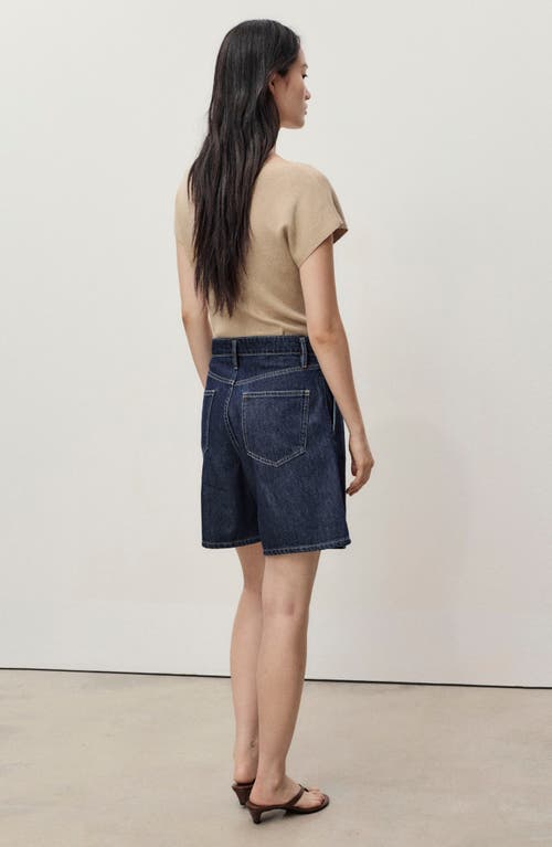 Mango Dart Bermuda Shorts In Blue