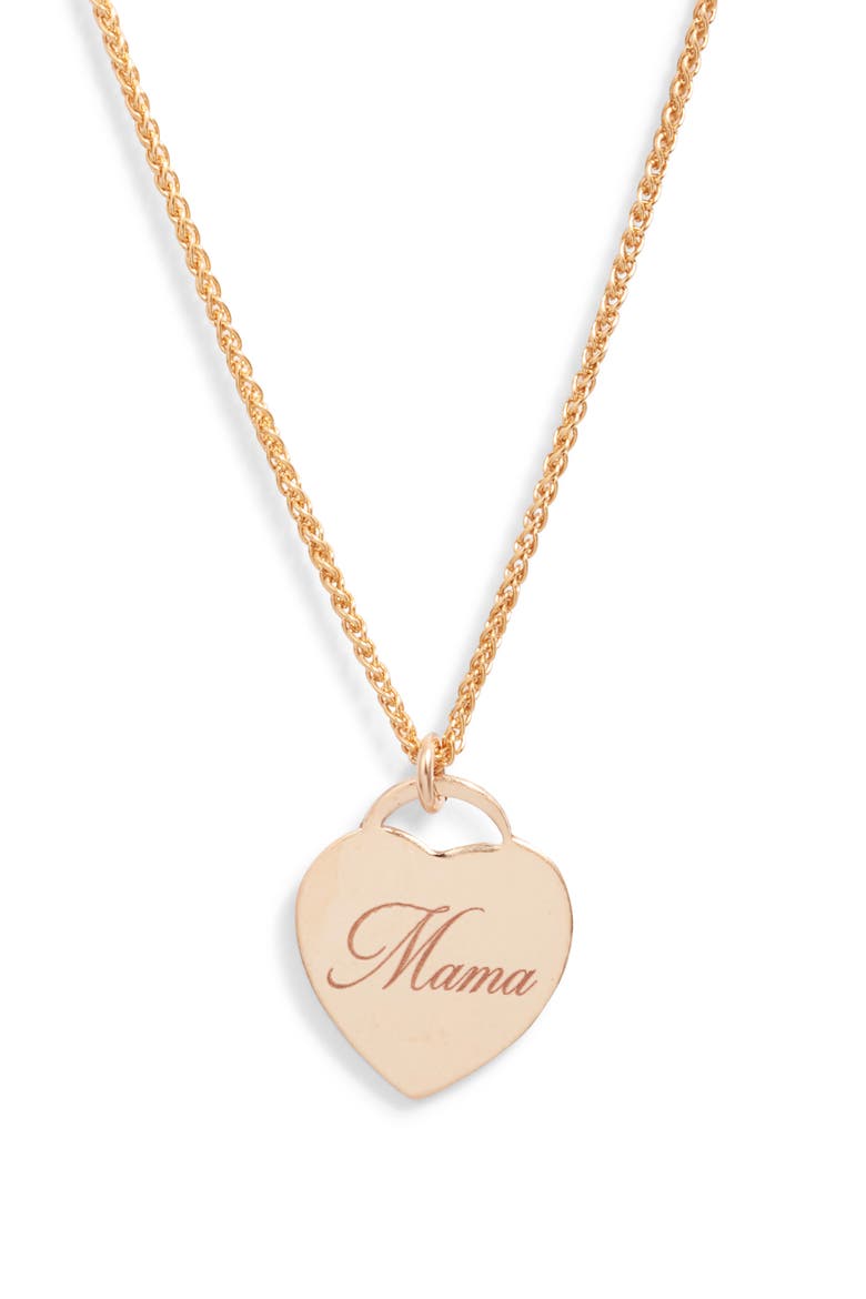 Alice Mama Heart Pendant Necklace, Main, color, GOLD