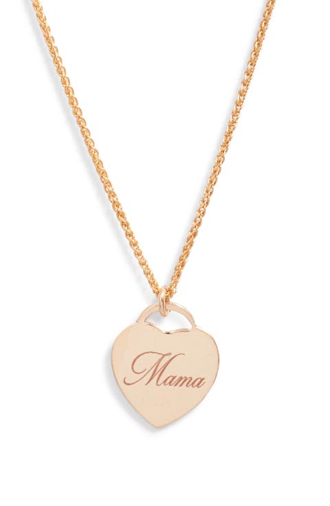 Alice Mama Heart Pendant Necklace