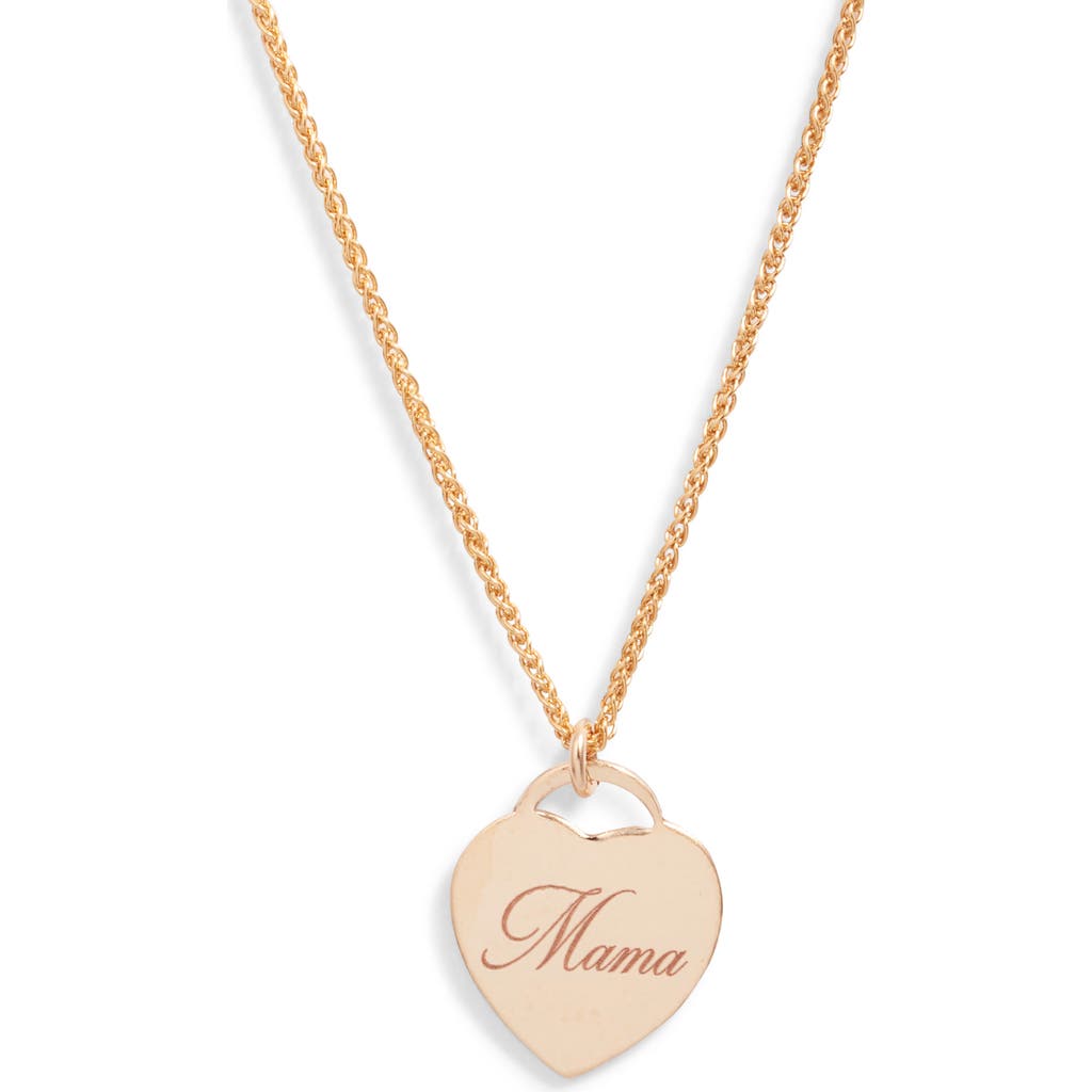 Set & Stones Alice Mama Heart Pendant Necklace In Gold