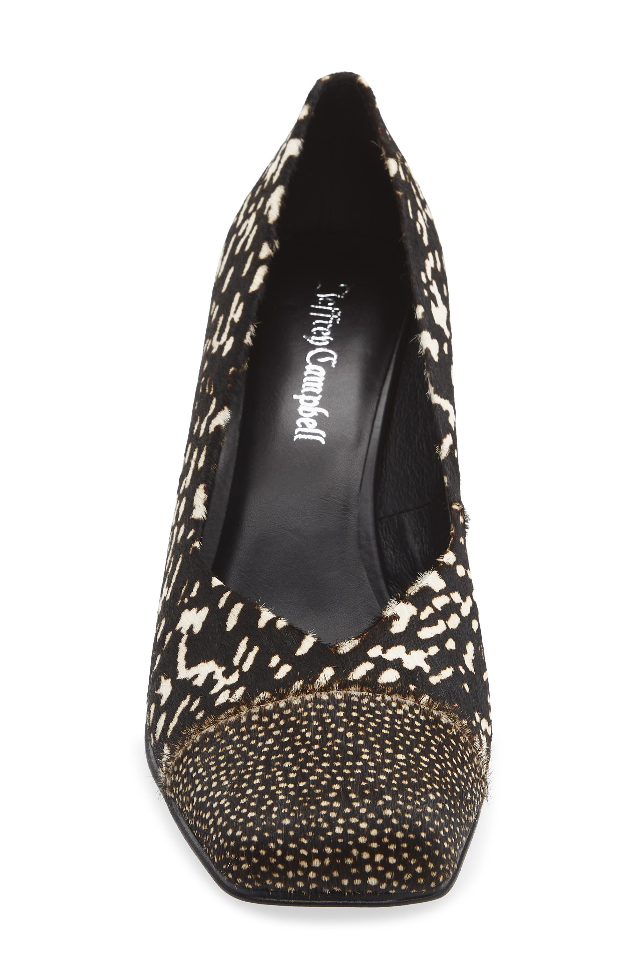 Sound Square Toe Pump, Alternate, color, BLACK WHITE HAIR