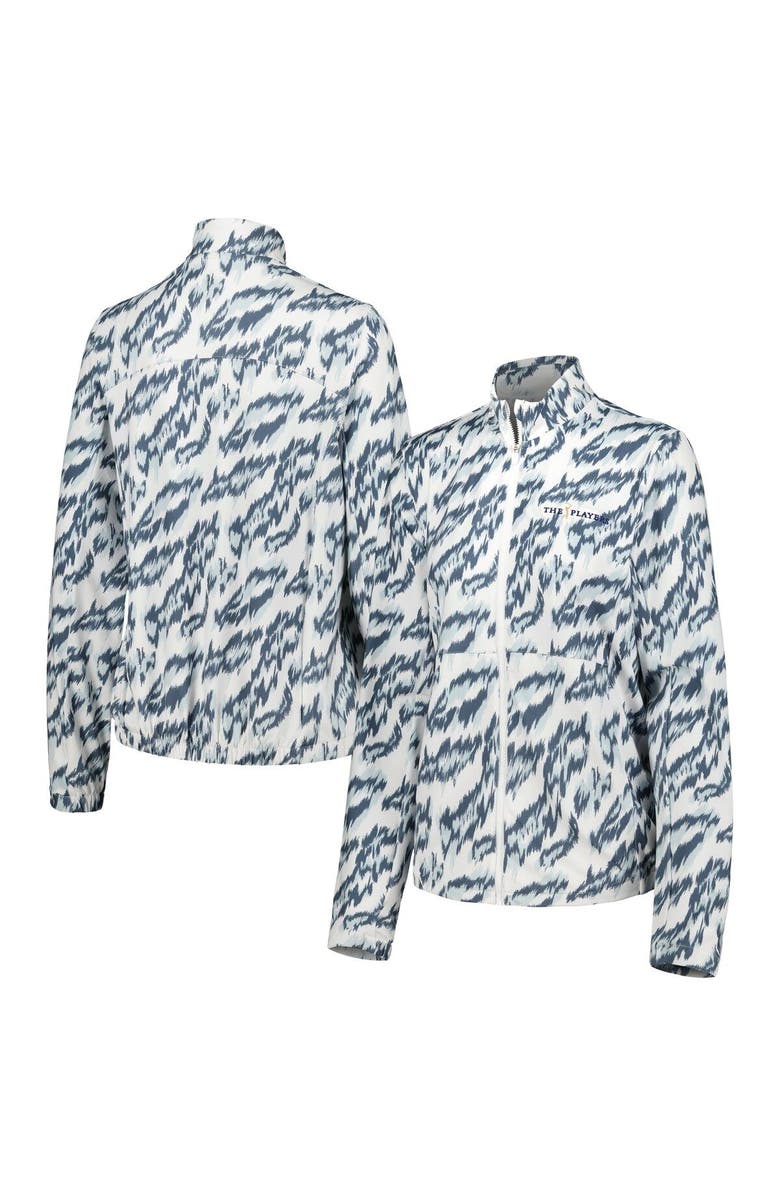 PUMA Women's Puma White THE PLAYERS CLOUDSPUN Animal Print Full-Zip Jacket, Main, color, 