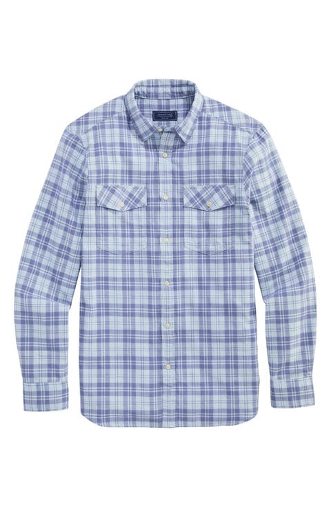 Hummock Pond Regular Fit Plaid Cotton Button-Up Shirt