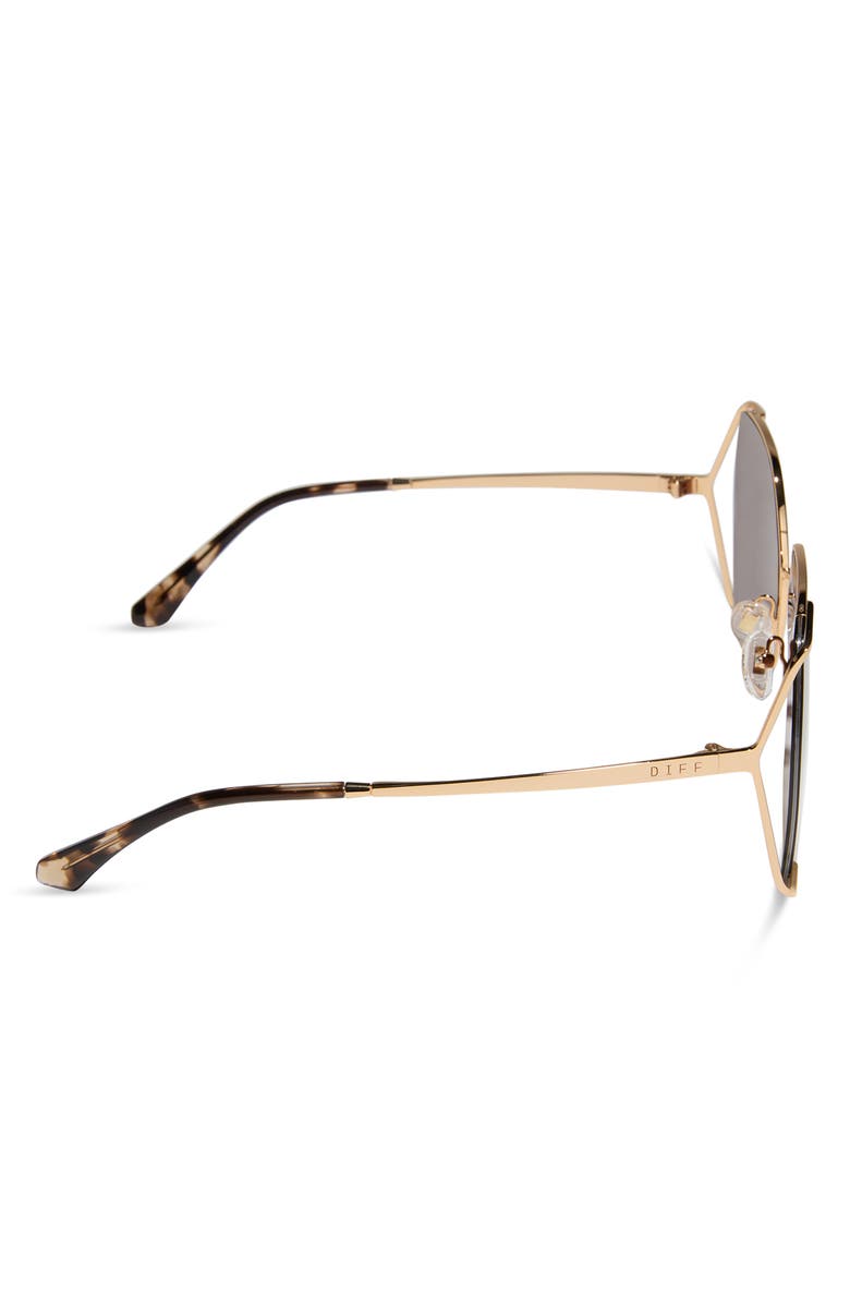 DIFF Donna IV 61mm Gradient Square Sunglasses, Alternate, color, Brown Gradient