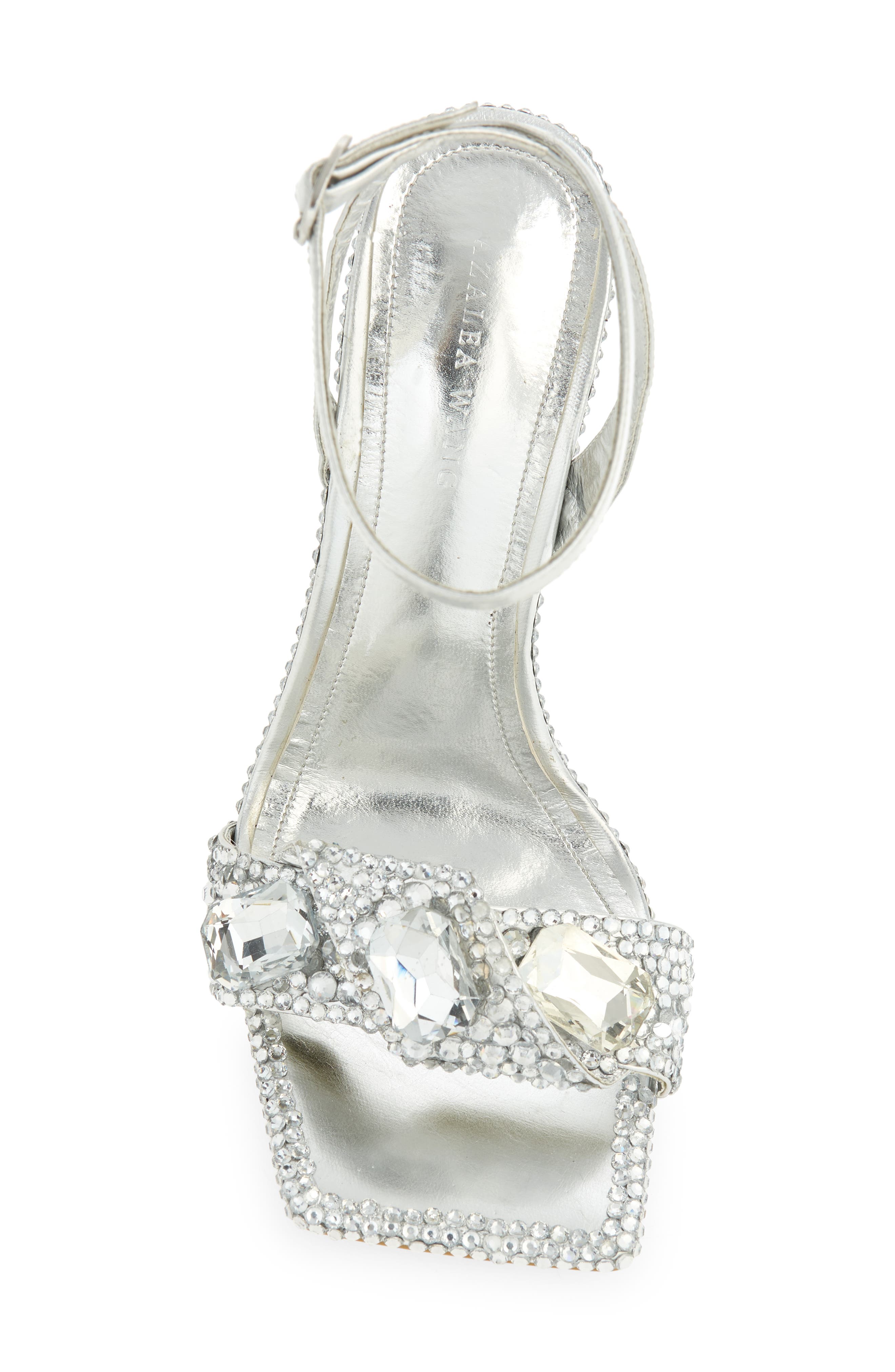Discoball Ankle Strap Sandal, Alternate, color, SILVER