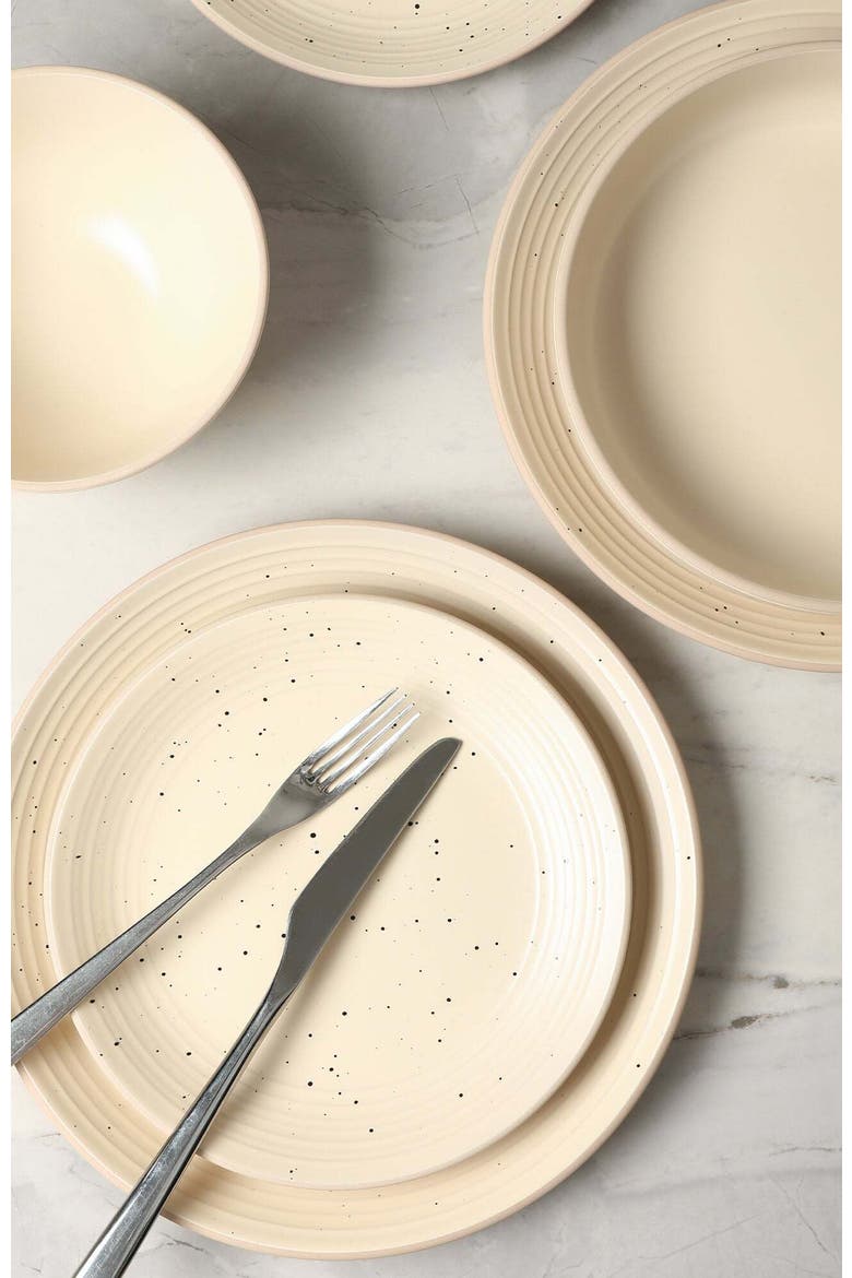 Lauren Stoneware 16-Piece Dinnerware Set, Alternate, color, Beige