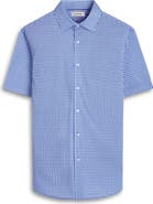 Bugatchi Miles OoohCotton® Gingham Short Sleeve Button-Up Shirt
