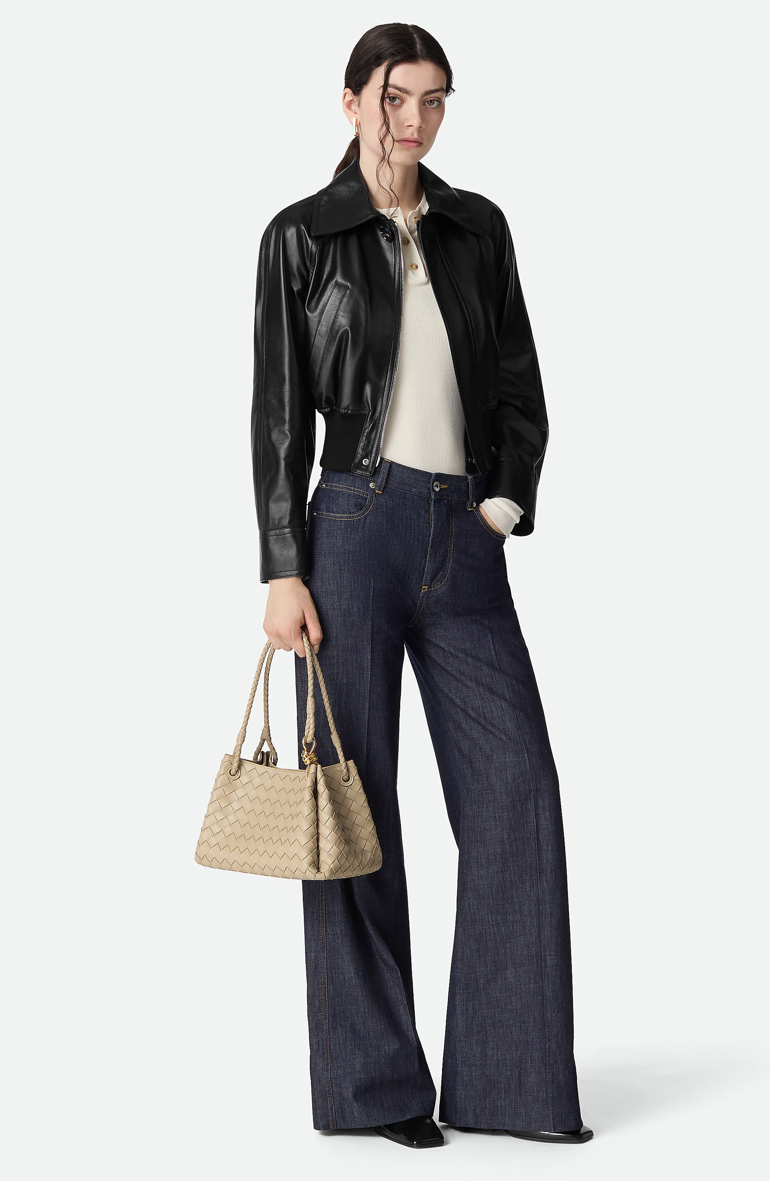 Bottega Veneta Small Parachute Intrecciato Leather Shoulder Bag (Women ...