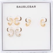 BaubleBar Golden Rule Set of 3 Assorted Hoop Earrings Set