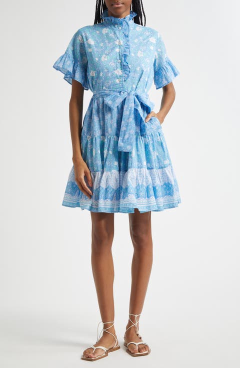 Violetta Ruffle Tie Waist Dress