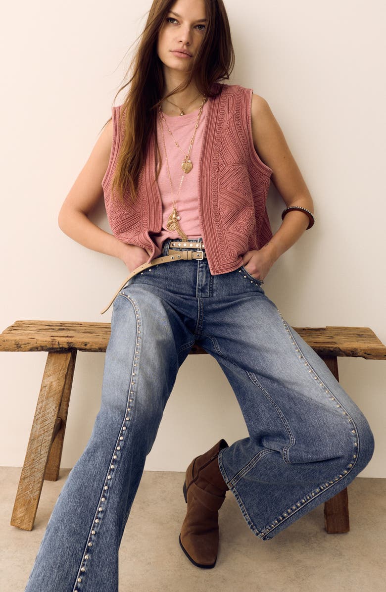 PER UNA BY M&S Pleat Shoulder Muscle Tee, Alternate, color, Rose Pink