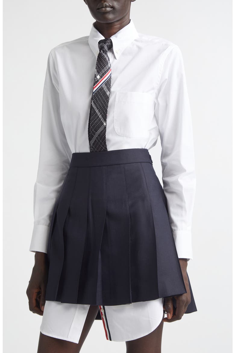 Long Sleeve Oxford Shirtdress, Alternate, color, WHITE