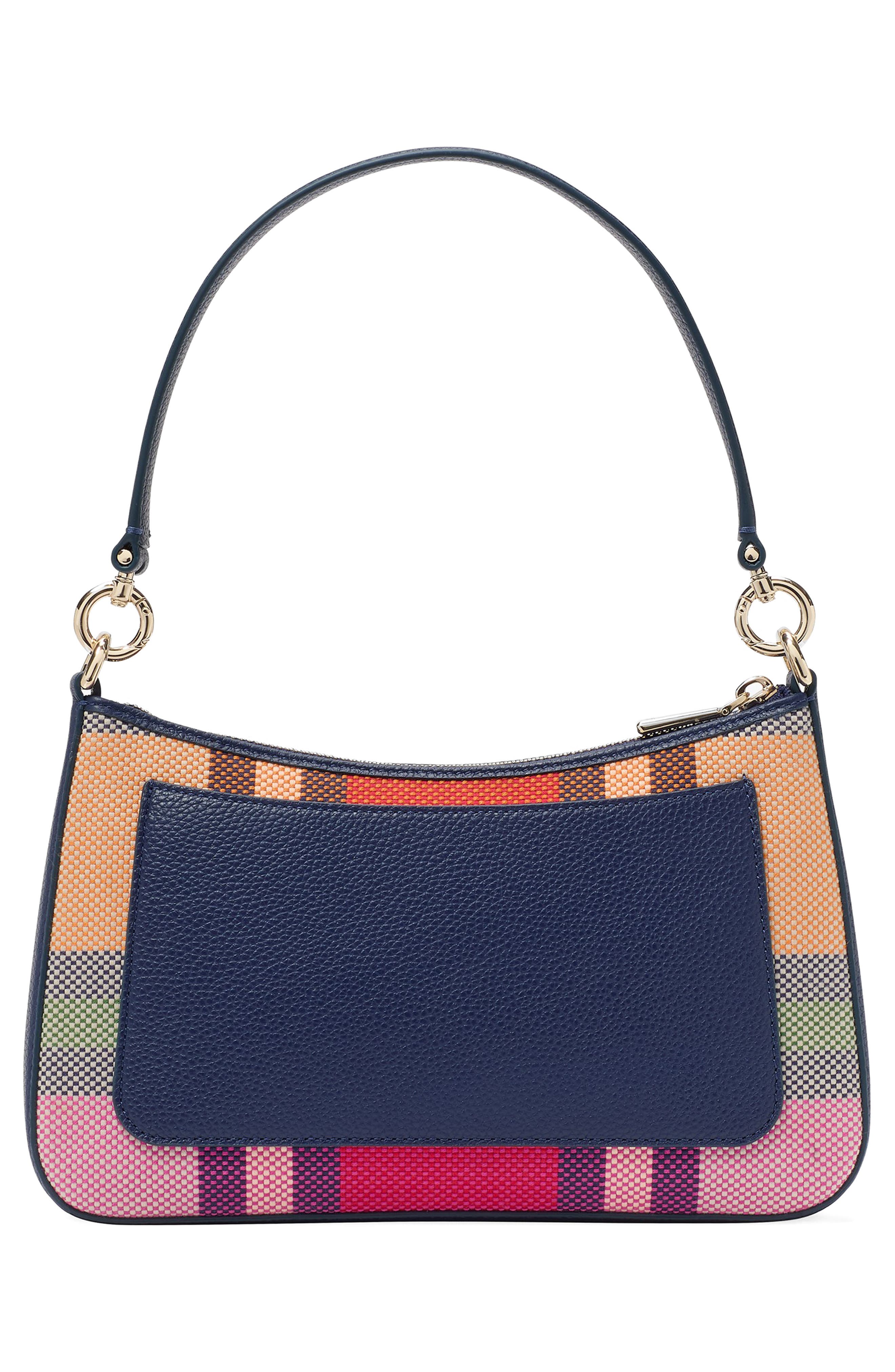 Kate Spade New York hudson grand plaid shoulder bag, Alternate, color, 