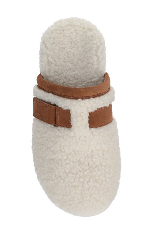 Vionic Izzy Faux Shearling Clog In White