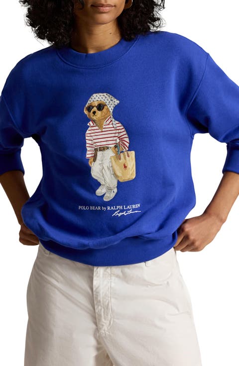 Polo Bear Lightweight Fleece Graphic Sweatshirt