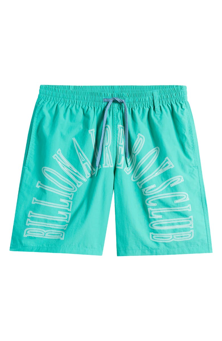 Billionaire Boys Club Sunrise Drawstring Nylon Shorts, Alternate, color, Sea Green