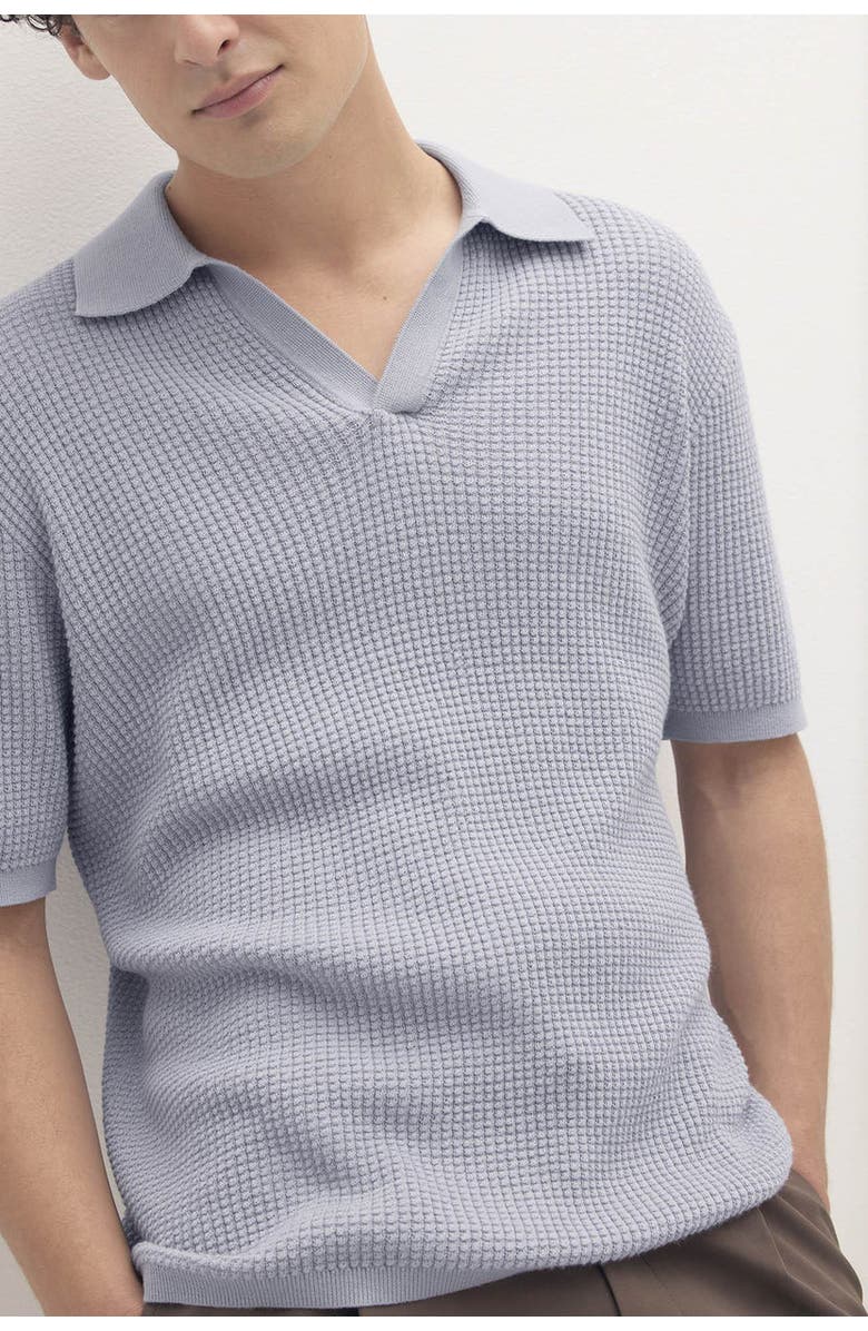 NAKED CASHMERE Chase Polo, Alternate, color, Blue Fog
