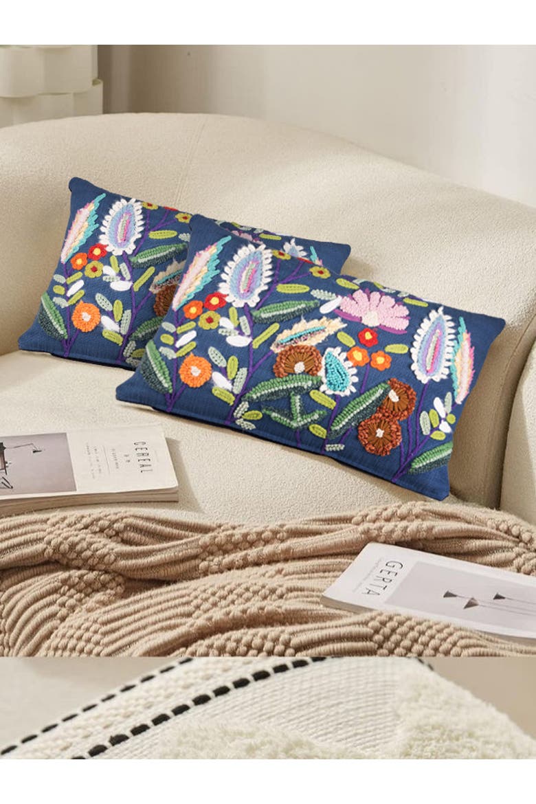 Geneva Throw Pillow Cover, Alternate, color, Blue