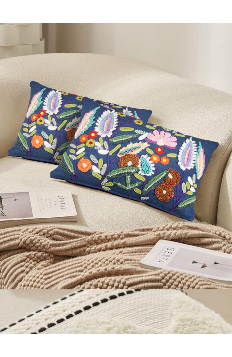 GAURI KOHLI Geneva Throw Pillow Cover, Alternate, color, Blue