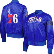 PRO STANDARD Women's Pro Standard Royal Philadelphia 76ers Classics Satin Full-Snap Jacket