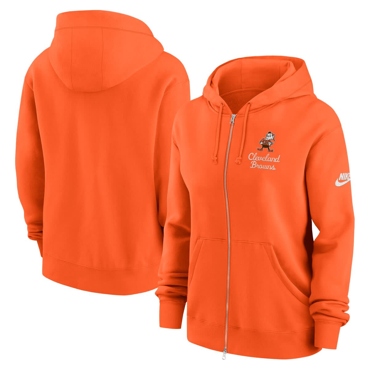 orange nike cropped hoodie