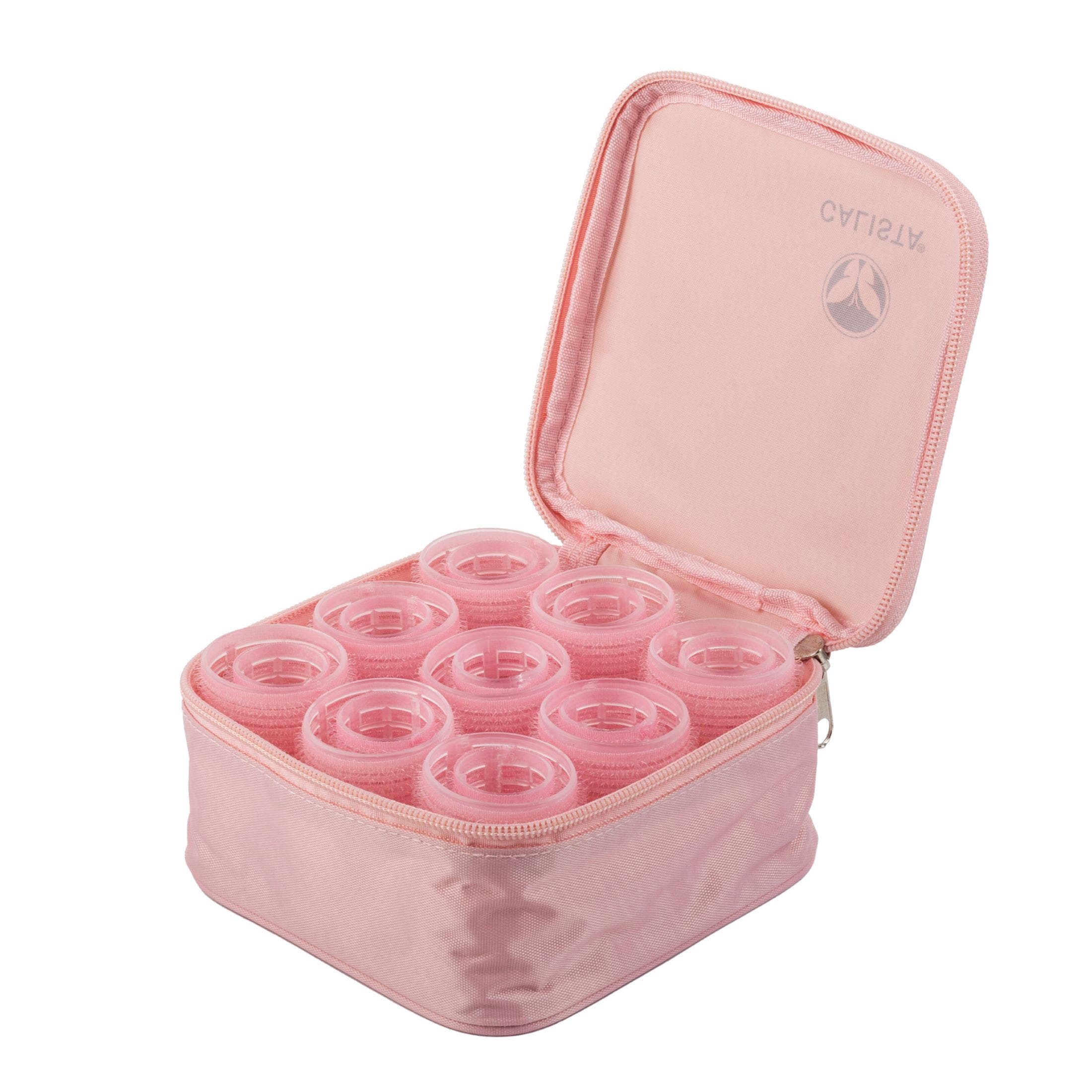 CALISTA Volumizing Soft Grip Rollers in Pink -Short Set 