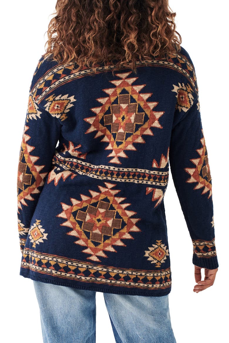 Lodge Organic Cotton Cardigan, Alternate, color, WOLF MOUNTAIN