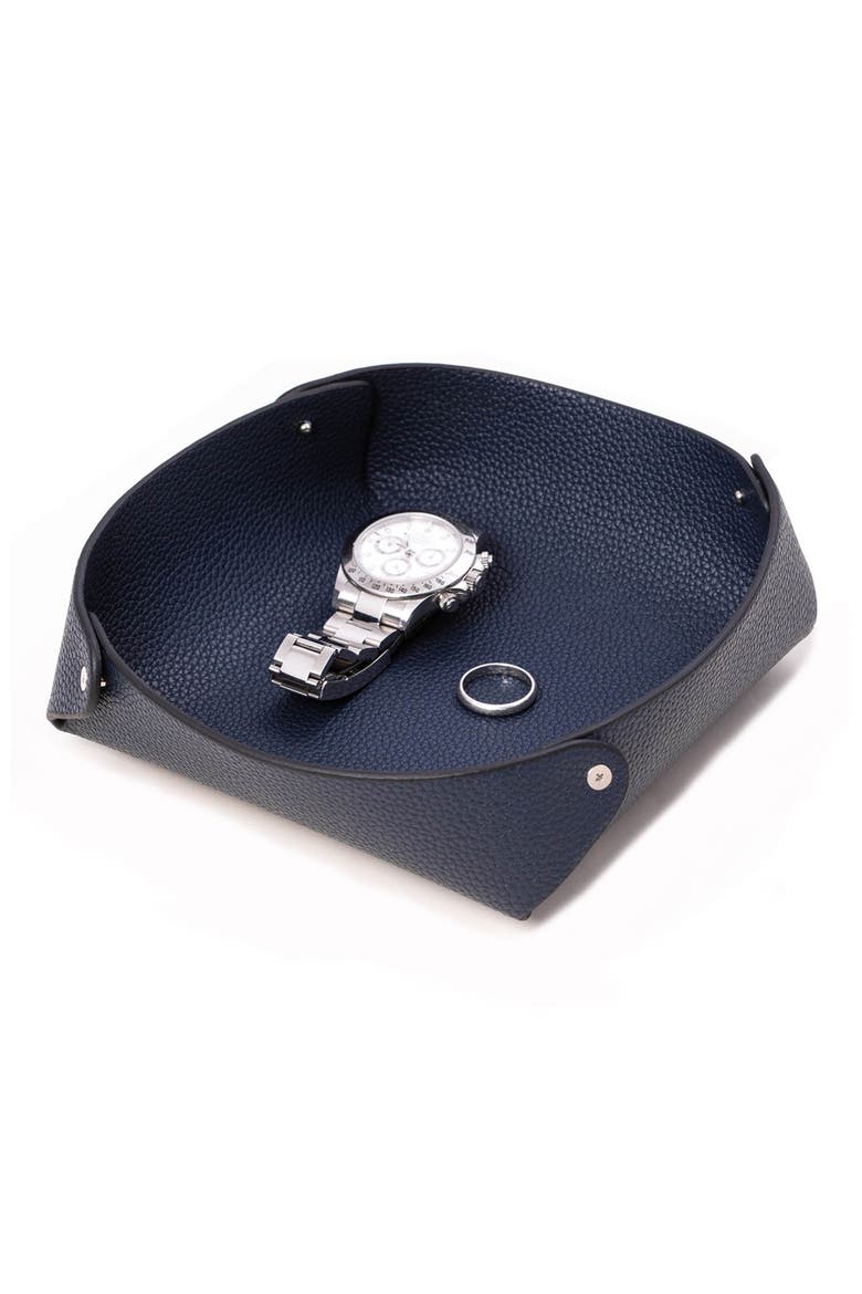 Catchall Leather Valet Tray, Alternate, color, BLACK