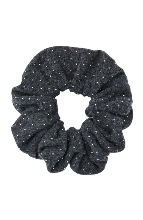 Rhinestone knit scrunchie