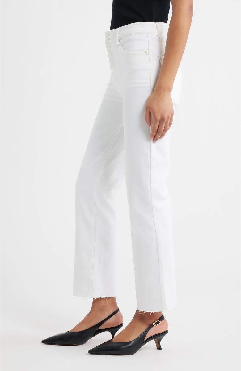FRAME Le Sleek Raw Hem High Waist Straight Leg Jeans, Alternate, color, White Raw After