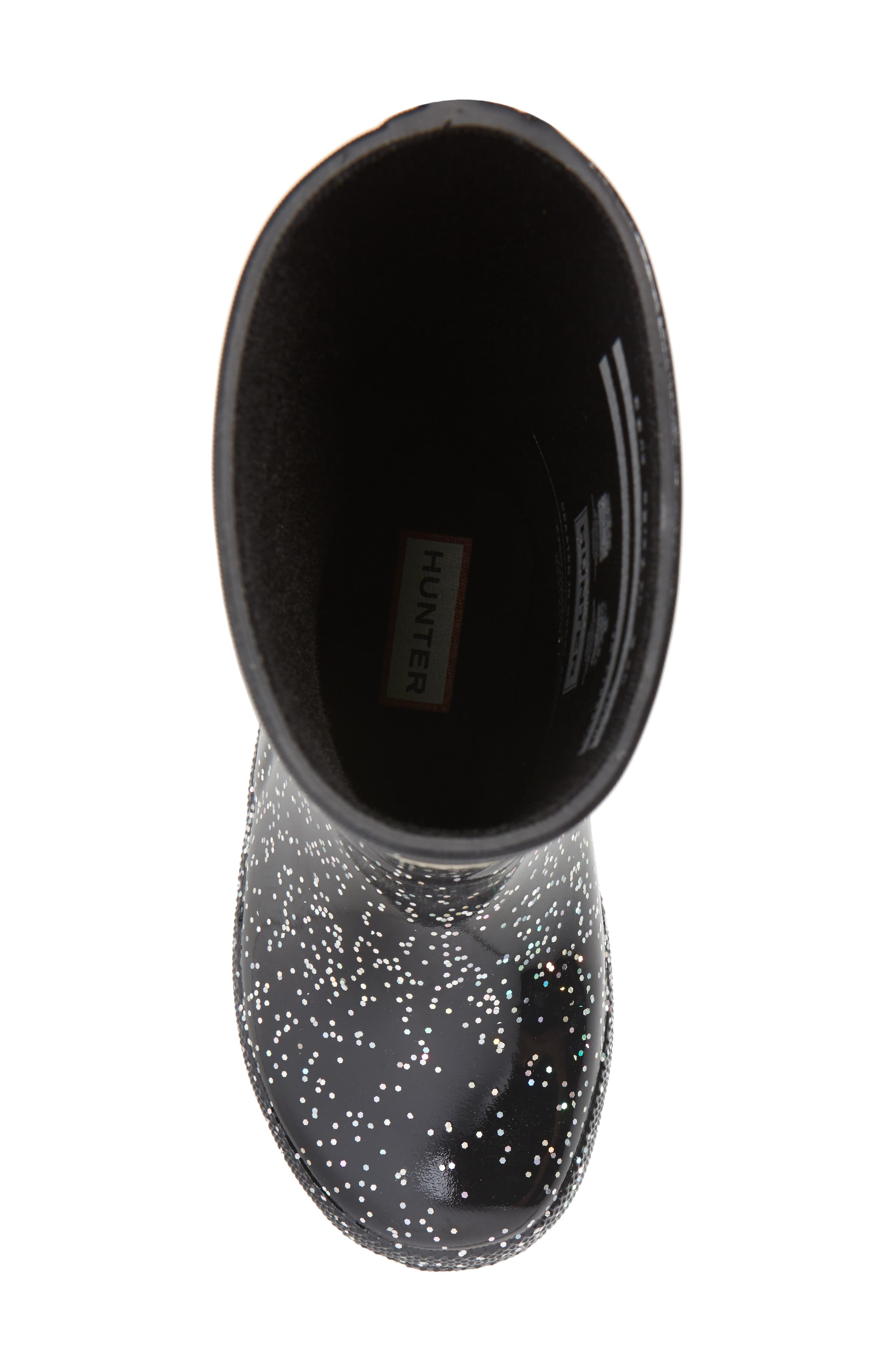 Hunter First Classic Giant Glitter Waterproof Rain Boot, Alternate, color, 