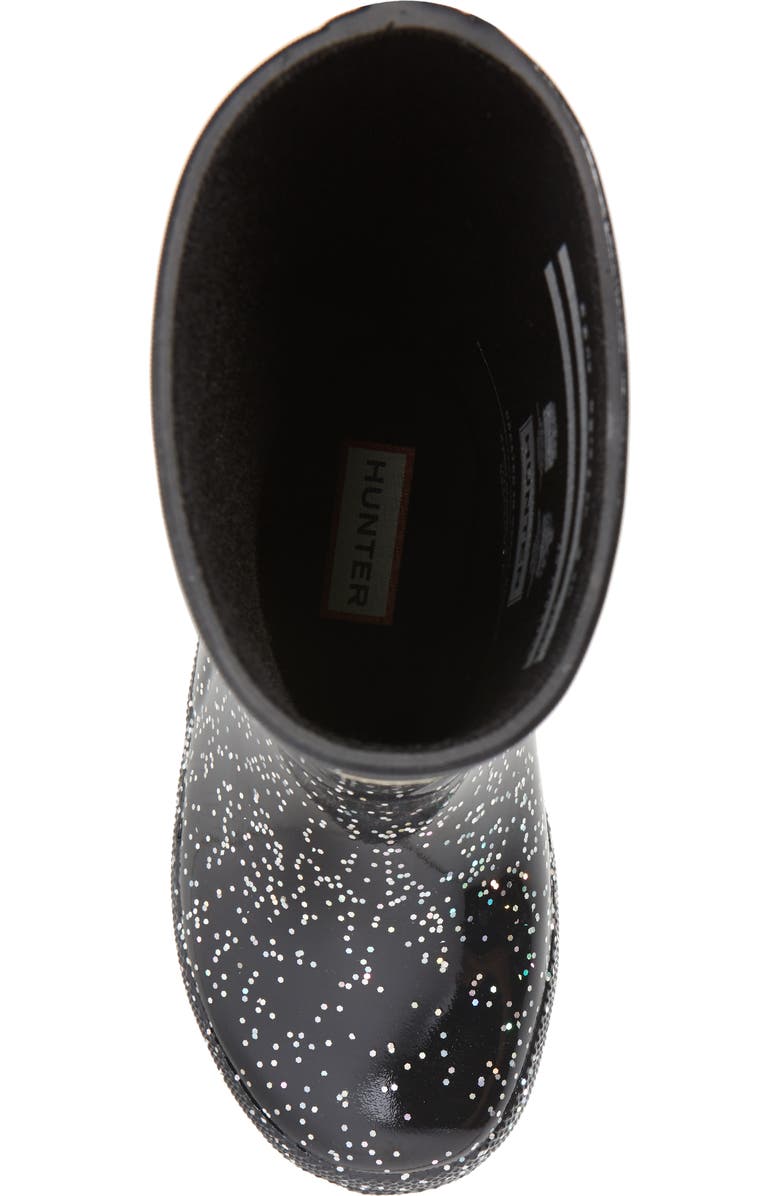 Hunter First Classic Giant Glitter Waterproof Rain Boot, Alternate, color,