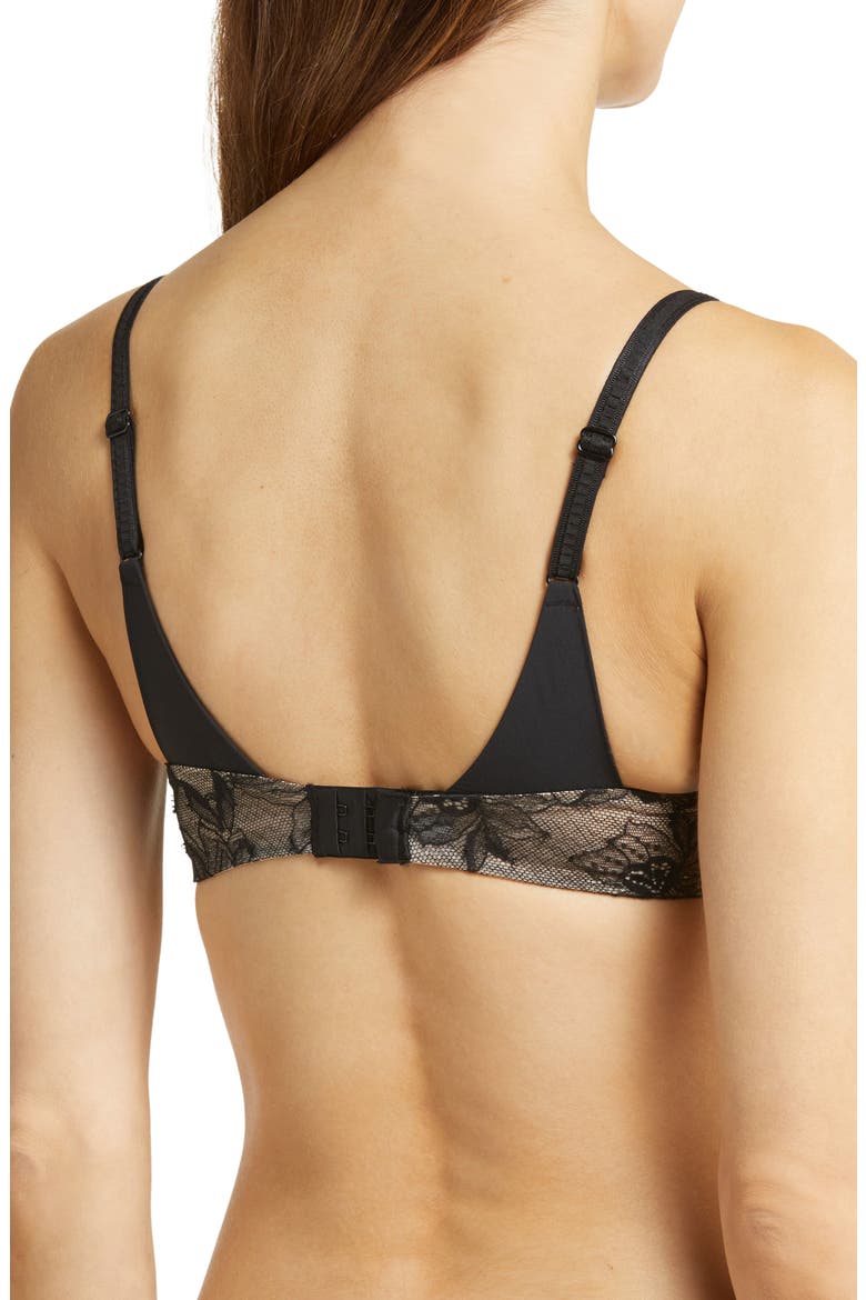 Orchids Underwire Demi Bra, Alternate, color, BLACK-11