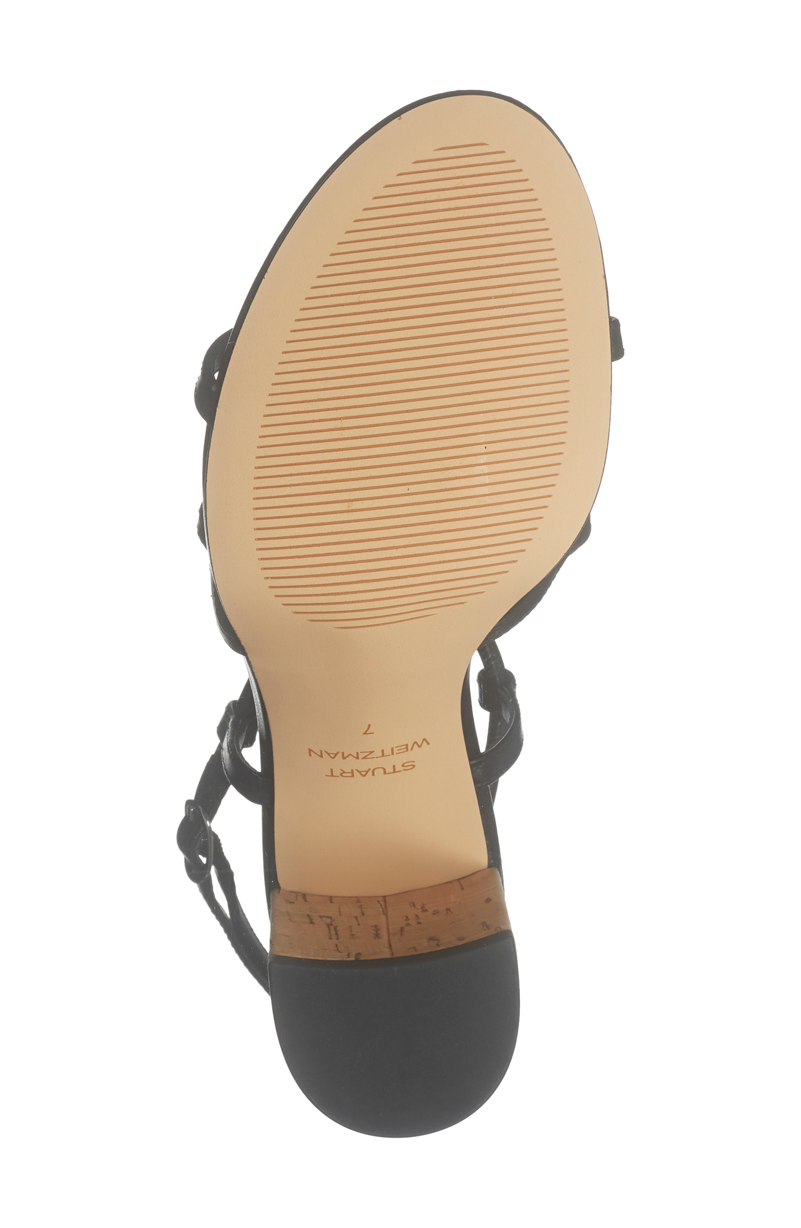 Stuart Weitzman Nilla 75 Block Sandal, Alternate, color, Black