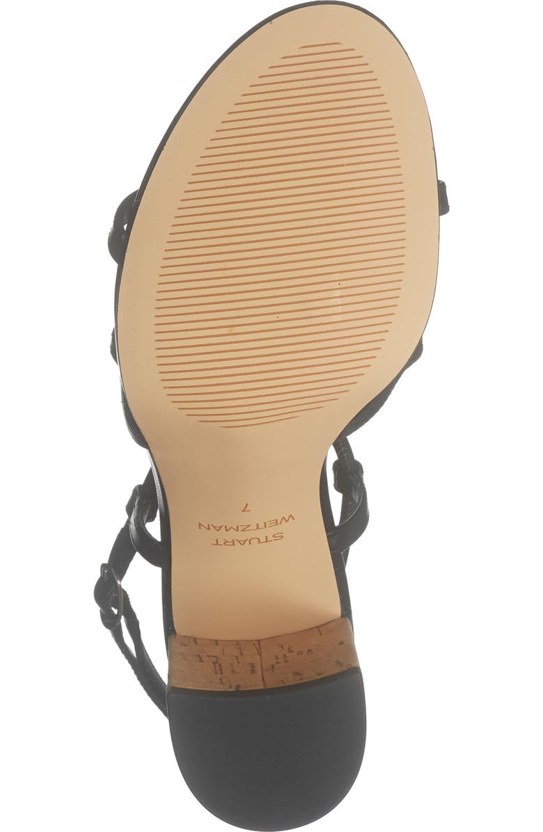 Stuart Weitzman Nilla 75 Block Sandal, Alternate, color, Black