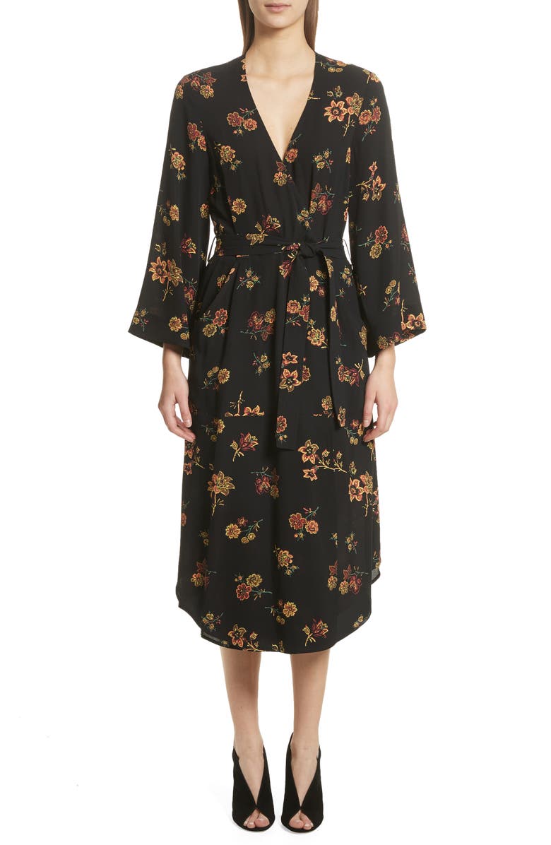 A.L.C. Wilma Silk Wrap Dress, Main, color, 