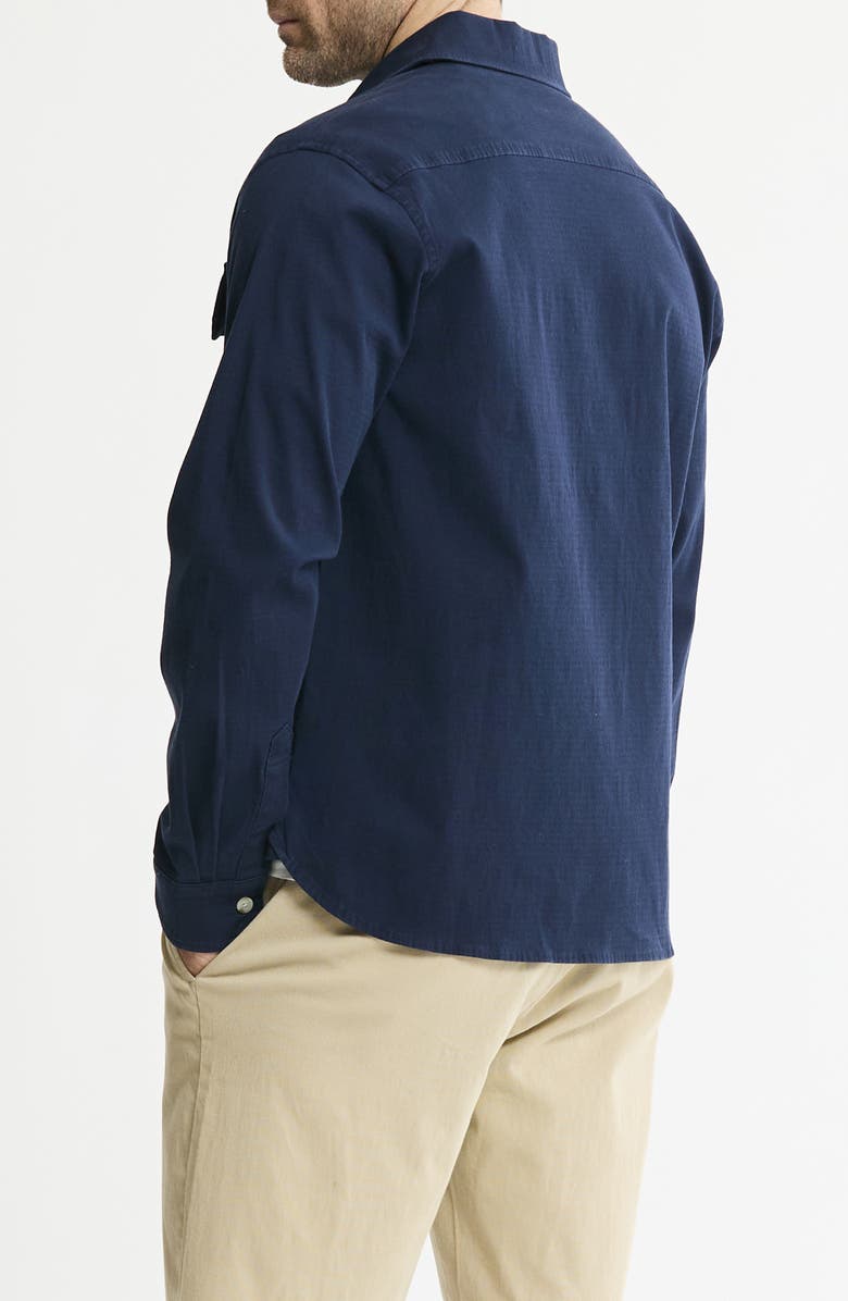 JACHS Cotton & Silk Stretch Overshirt, Alternate, color, Navy