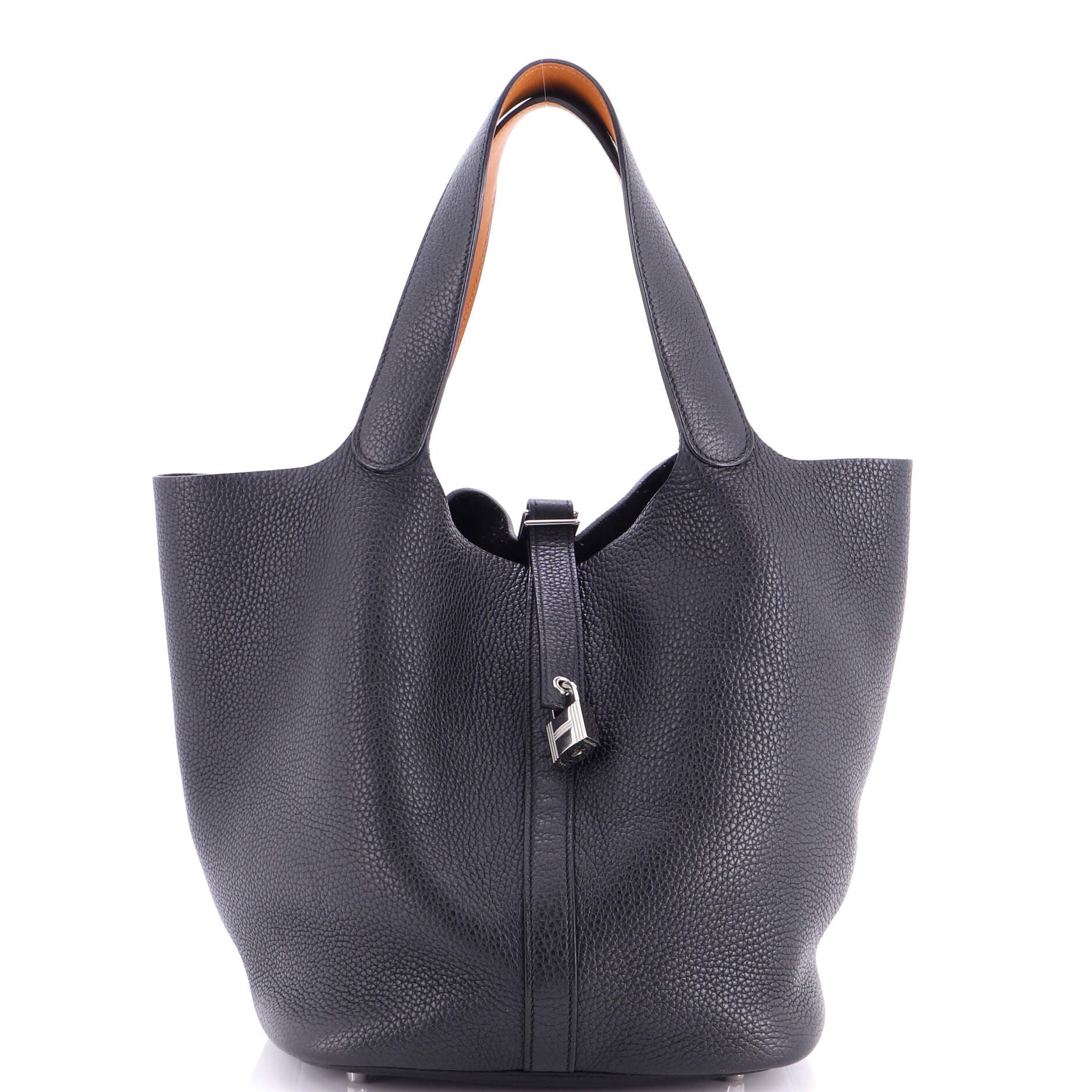 Eclat Picotin Lock Bag Clemence GM, Main, color, Noir