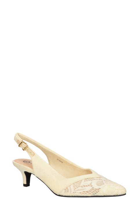 Marquette Slingback Kitten Heel Pump (Women)