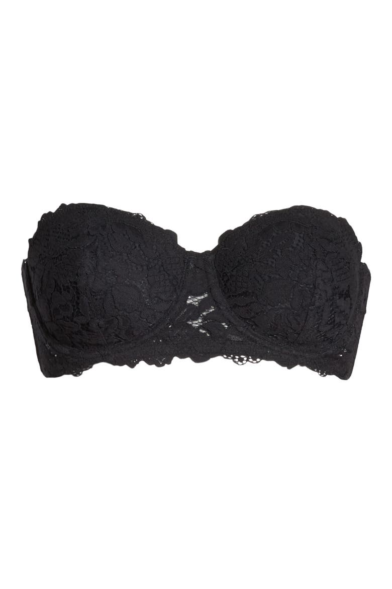Romeo & Juliette Strapless Contour Bra, Alternate, color, BLACK