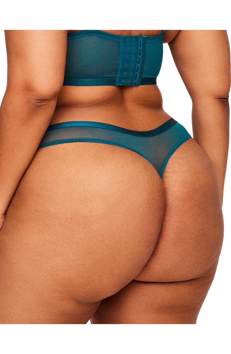 Adore Me Diara Thong Panties, Alternate, color, Dark Blue